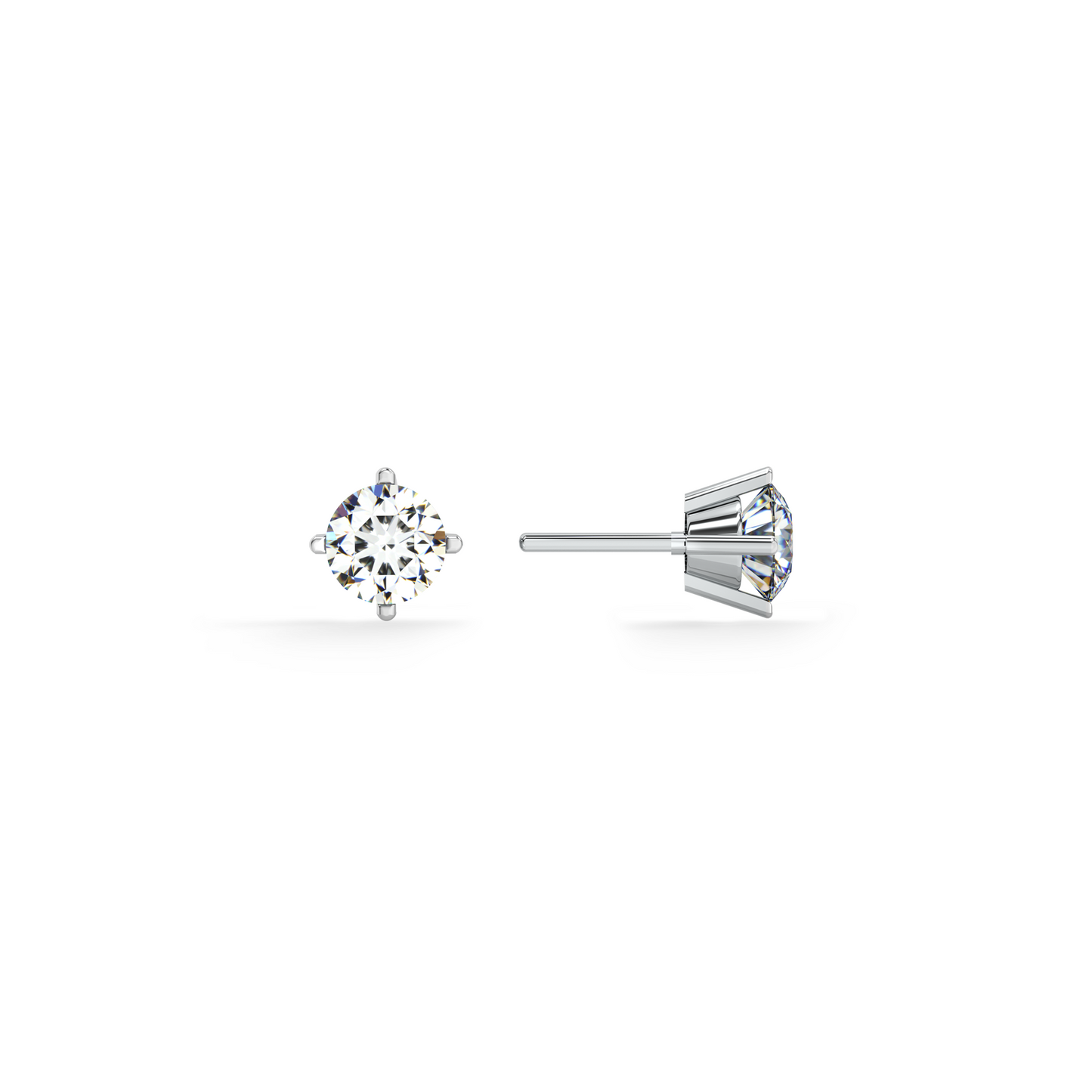 Crystal Peak 9KT Gold Lab Grown Diamond Stud Earring
