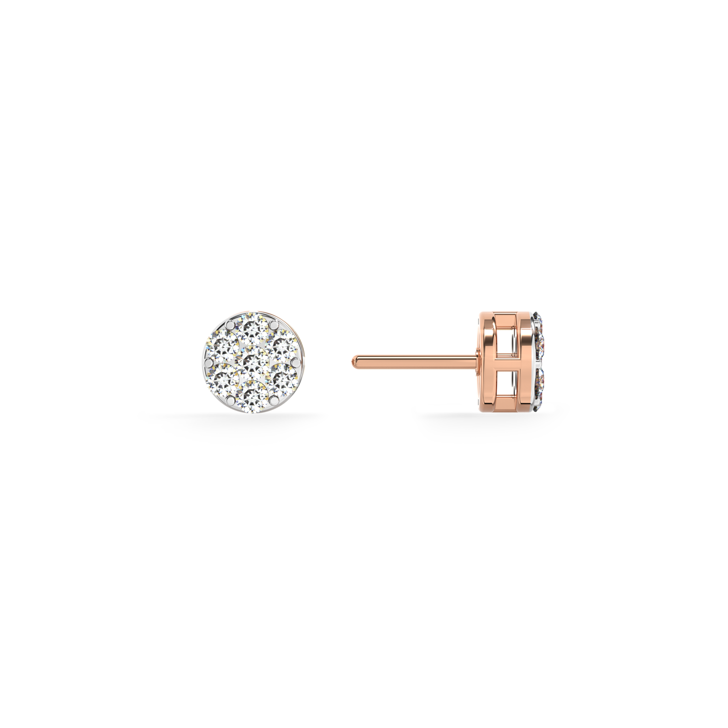 Bloom 9KT Gold Lab Grown Diamond Stud Earring