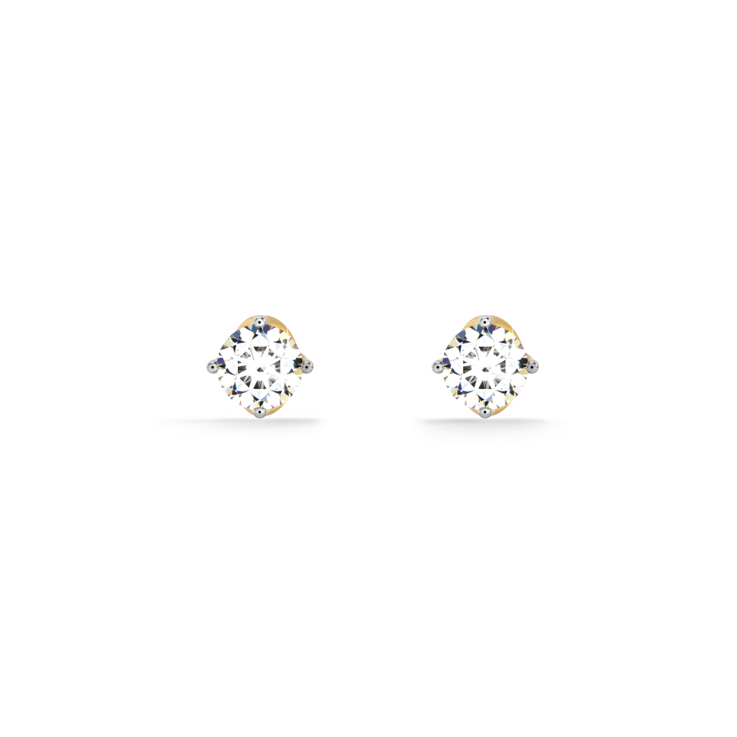 Regal Petal Halo 9KT Gold Lab Grown Diamond Stud Earring