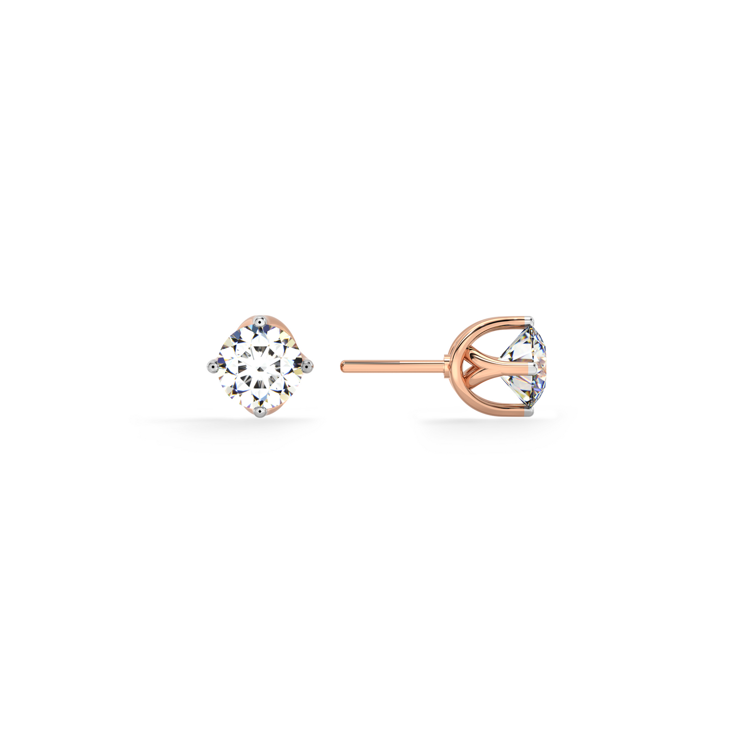 Regal Petal Halo 9KT Gold Lab Grown Diamond Stud Earring