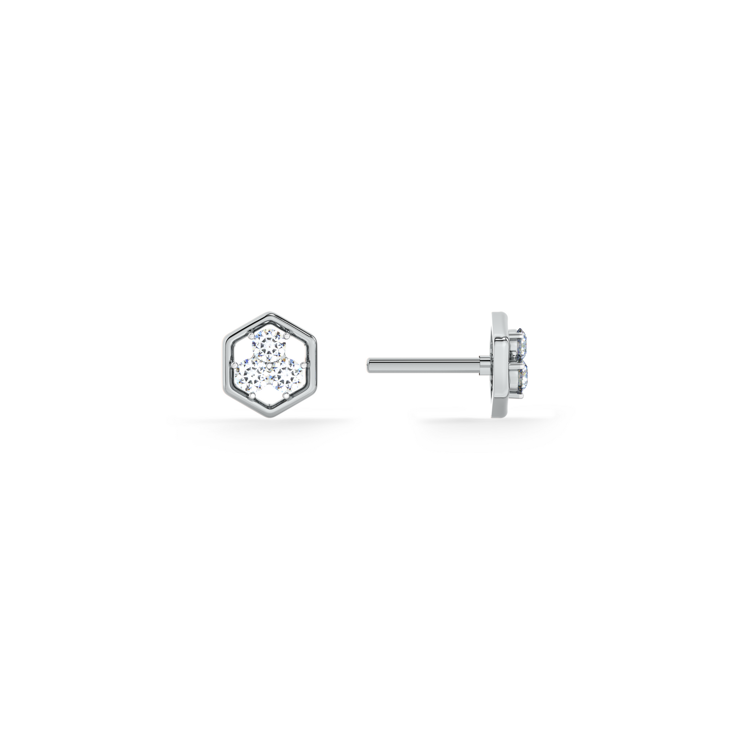 Sweethex 9KT Gold Lab Grown Diamond Stud Earring