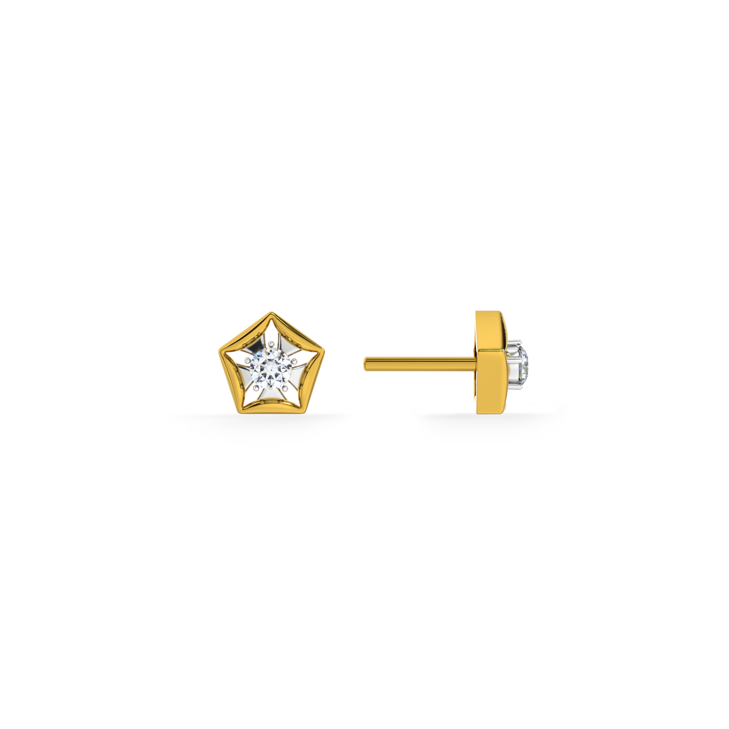 Starvault 9KT Gold Lab Grown Diamond Stud Earring