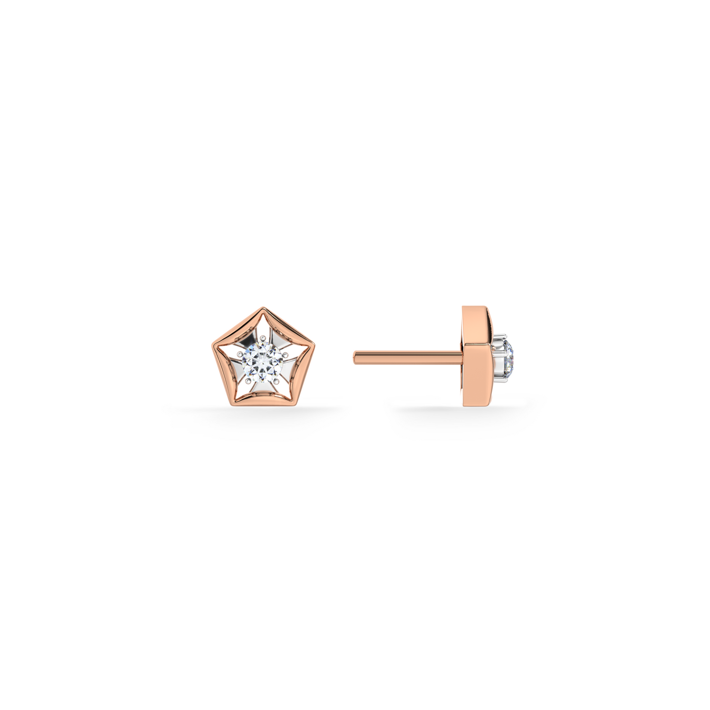 Starvault 9KT Gold Lab Grown Diamond Stud Earring