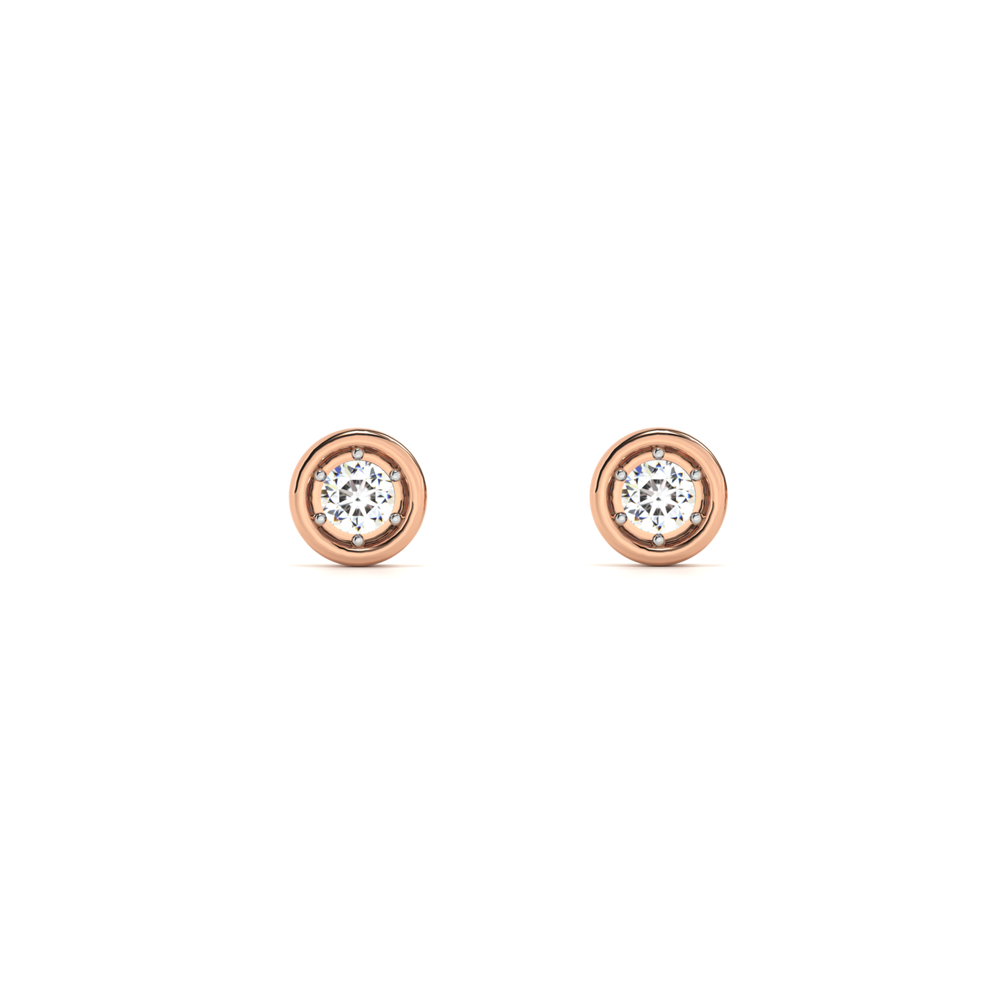 Sculpt 9KT Gold Lab Grown Diamond Stud Earring
