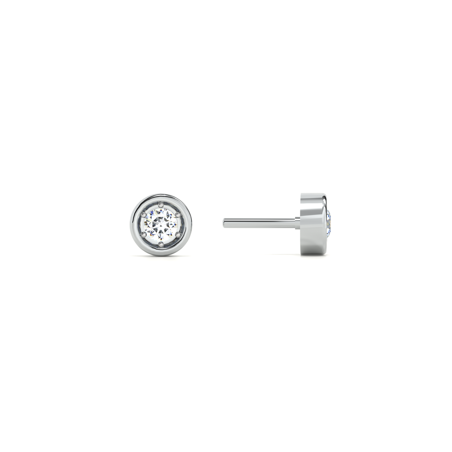 Sculpt 9KT Gold Lab Grown Diamond Stud Earring