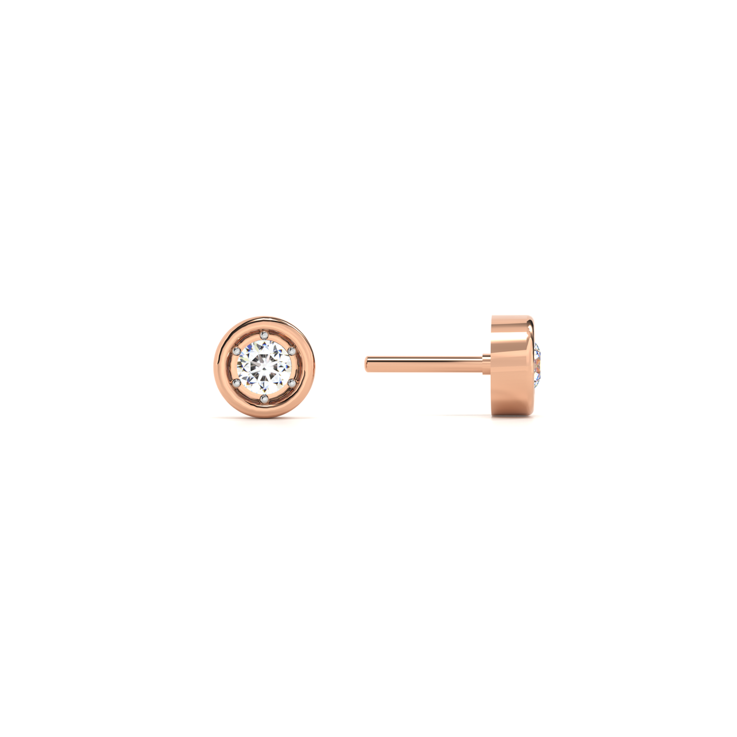 Sculpt 9KT Gold Lab Grown Diamond Stud Earring