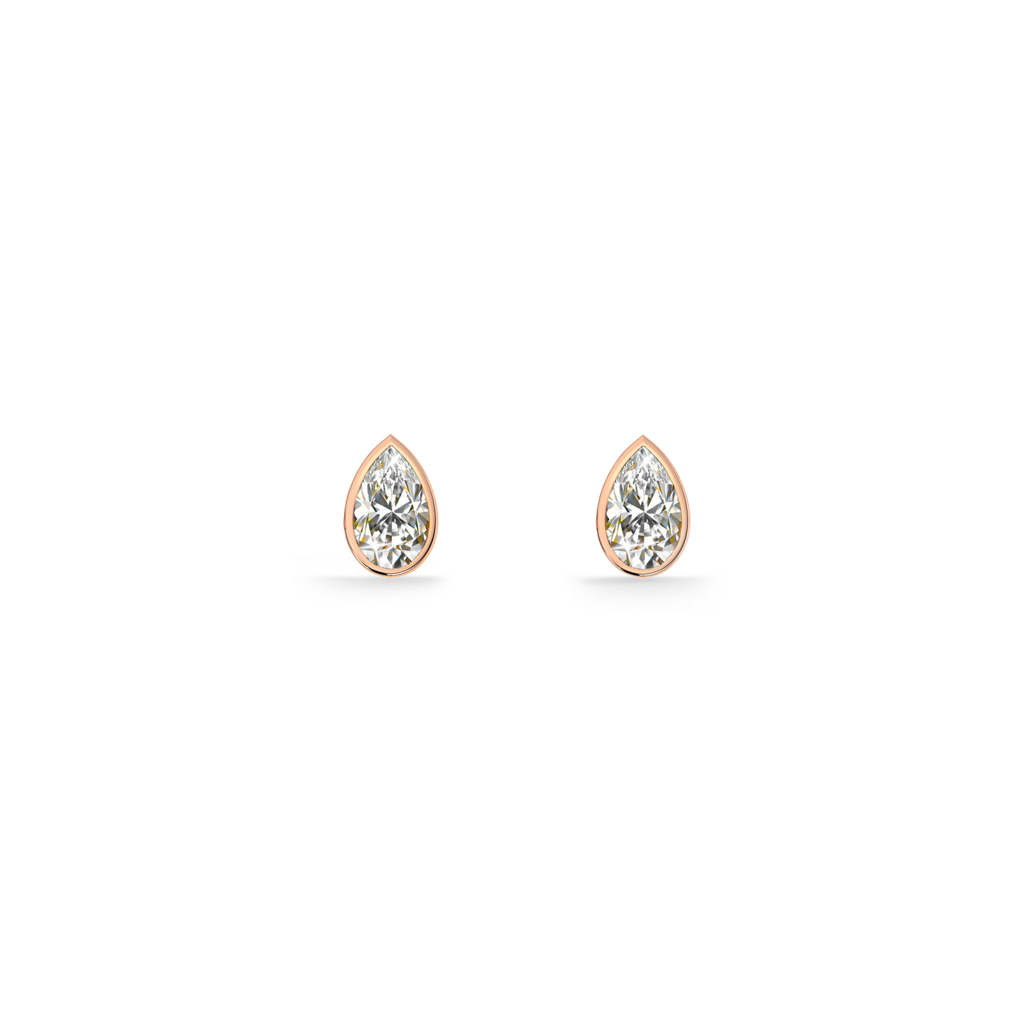 Teardrop 9KT Gold Lab Grown Diamond Stud Earring