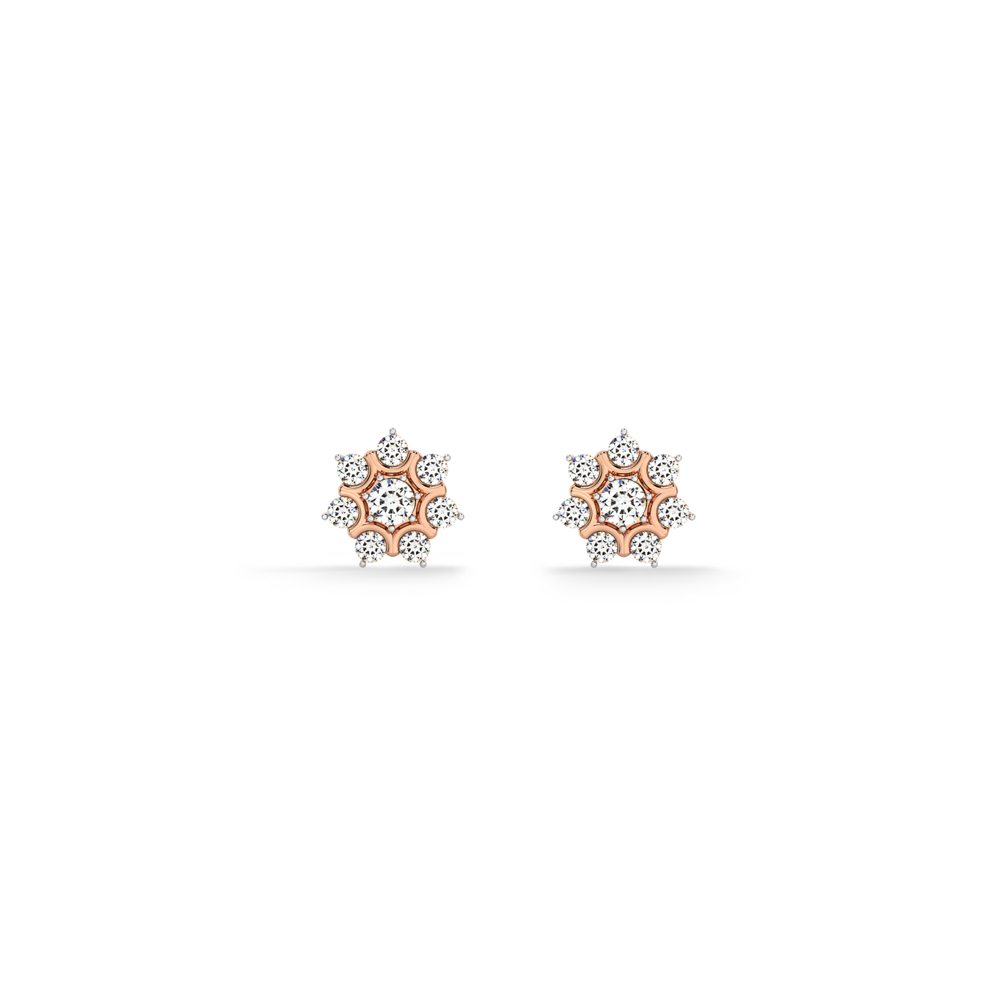 Florette 9KT Gold Lab Grown Diamond Stud Earring