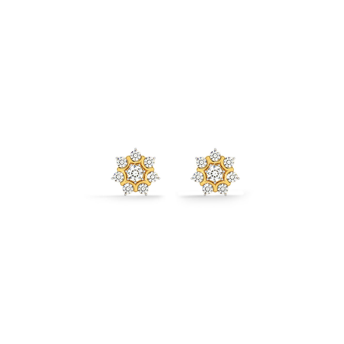 Florette 9KT Gold Lab Grown Diamond Stud Earring