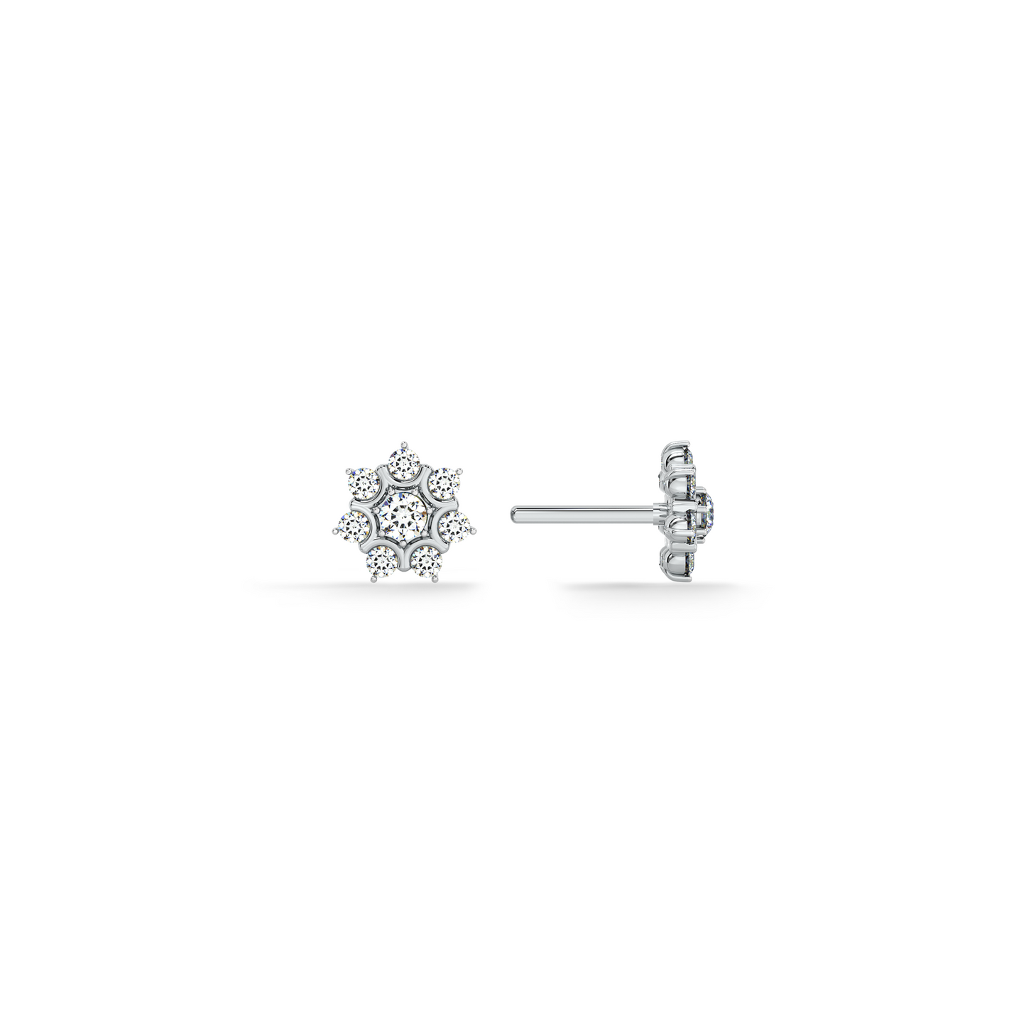 Florette 9KT Gold Lab Grown Diamond Stud Earring