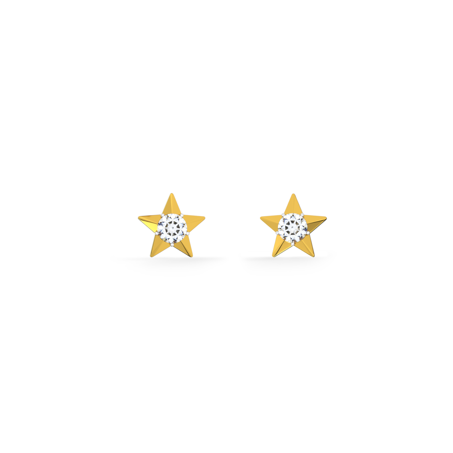 Twilight Burst 9KT Gold Lab Grown Diamond Stud Earring