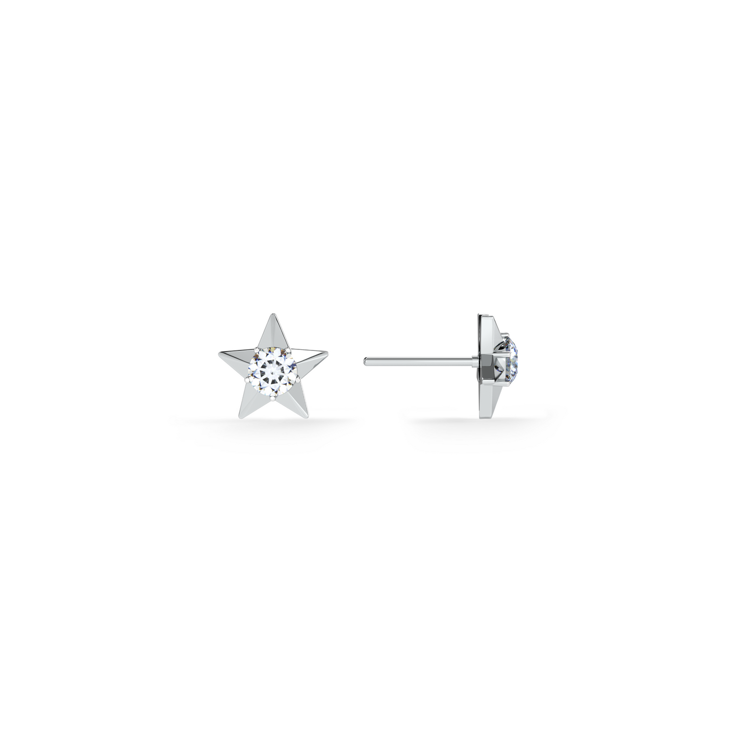 Twilight Burst 9KT Gold Lab Grown Diamond Stud Earring