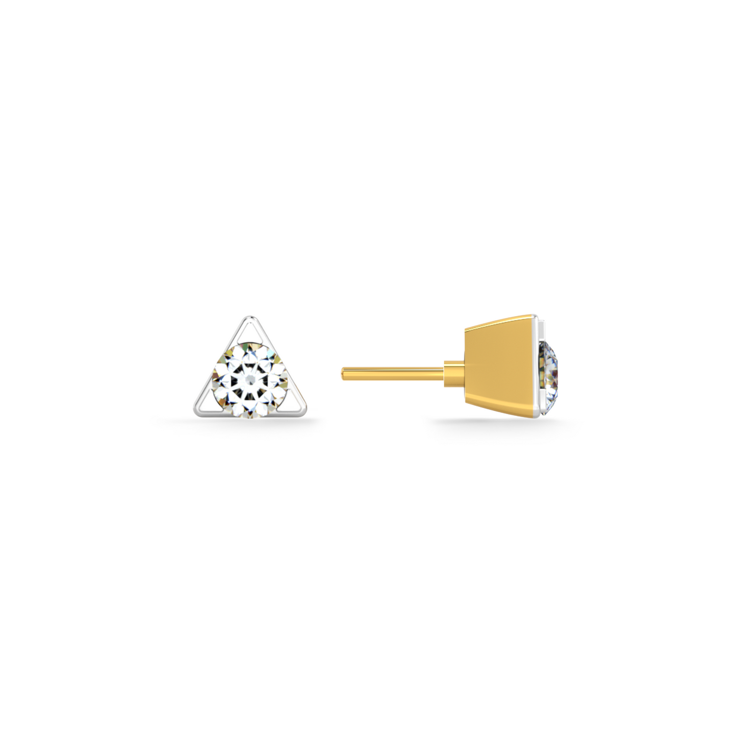 Triangle Spark Mini 9KT Gold Lab Grown Diamond Stud Earring