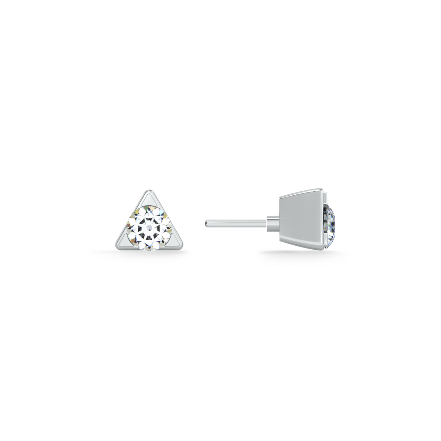 Triangle Spark Mini 9KT Gold Lab Grown Diamond Stud Earring