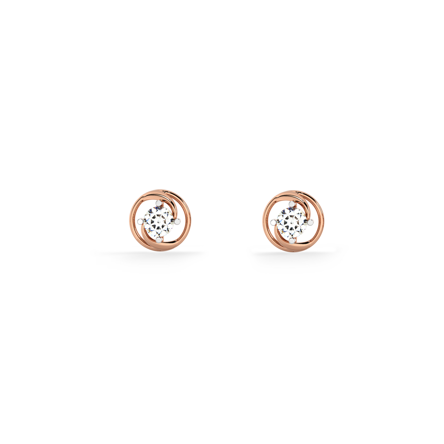 Radiant Bloom Cluster 9KT Gold Lab Grown Diamond Stud Earring