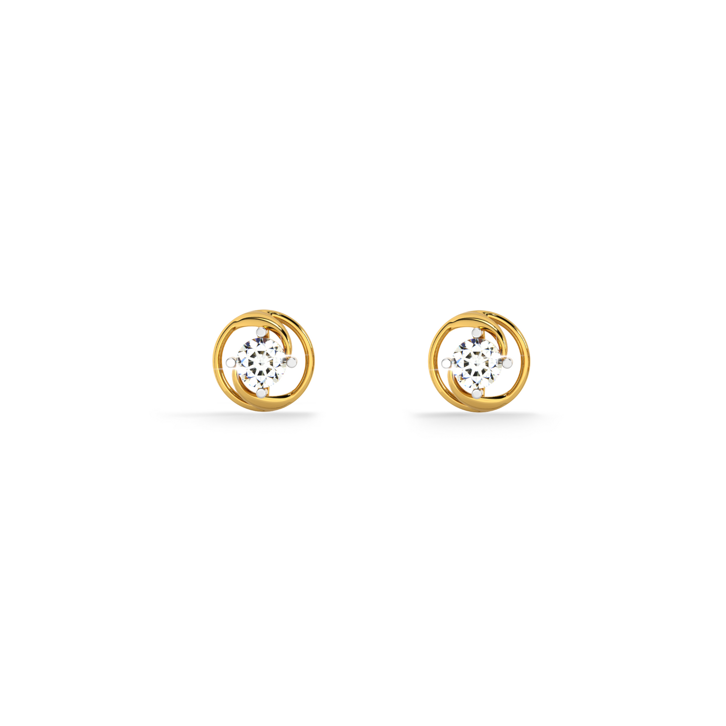 Radiant Bloom Cluster 9KT Gold Lab Grown Diamond Stud Earring