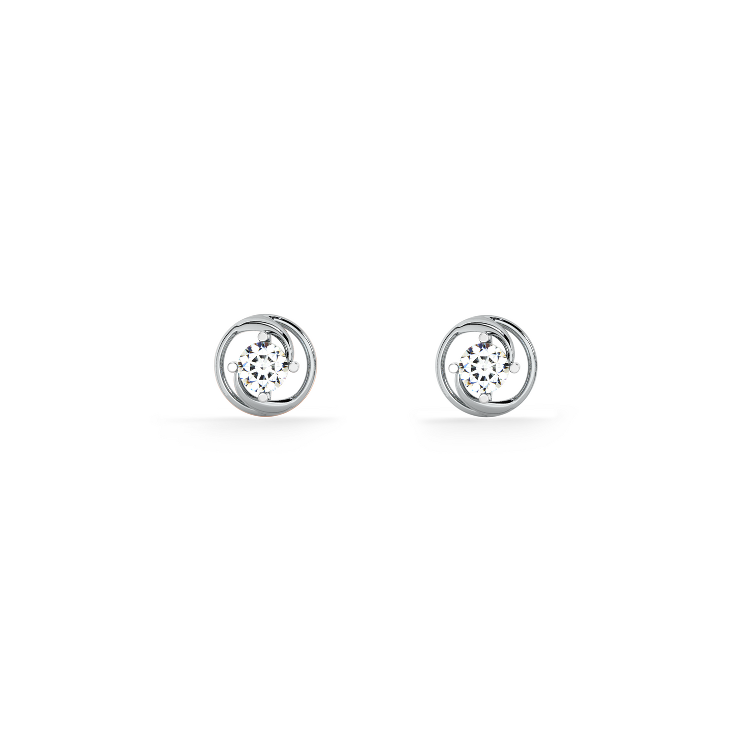 Radiant Bloom Cluster 9KT Gold Lab Grown Diamond Stud Earring