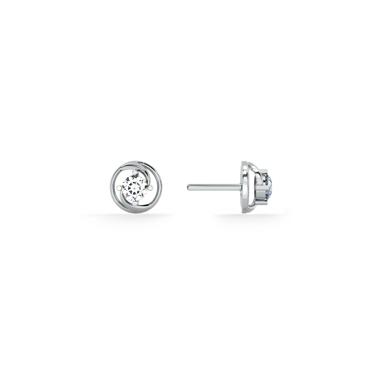 Radiant Bloom Cluster 9KT Gold Lab Grown Diamond Stud Earring