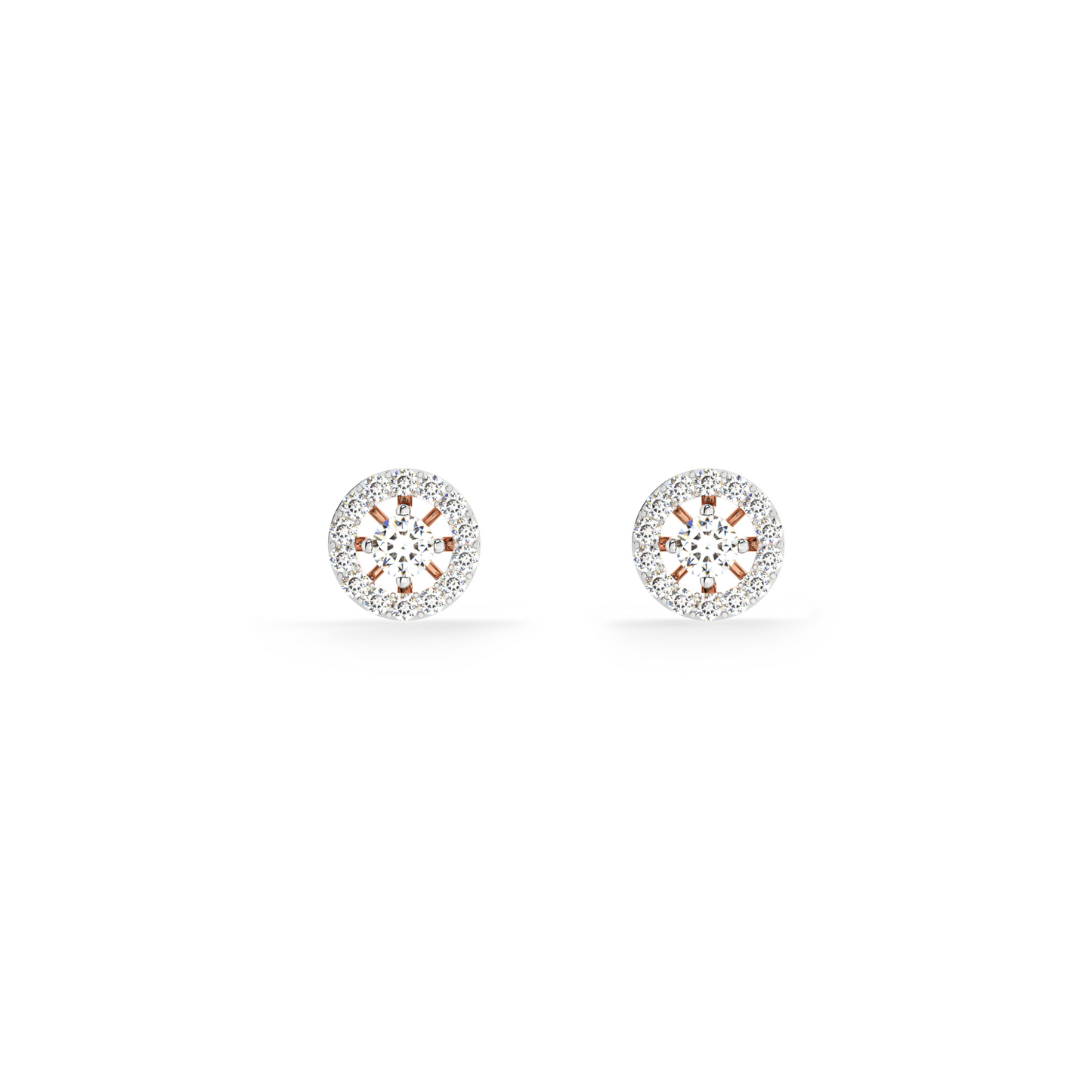 Heirloom Halo 9KT Gold Lab Grown Diamond Stud Earring