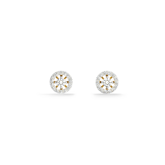 Heirloom Halo 9KT Gold Lab Grown Diamond Stud Earring