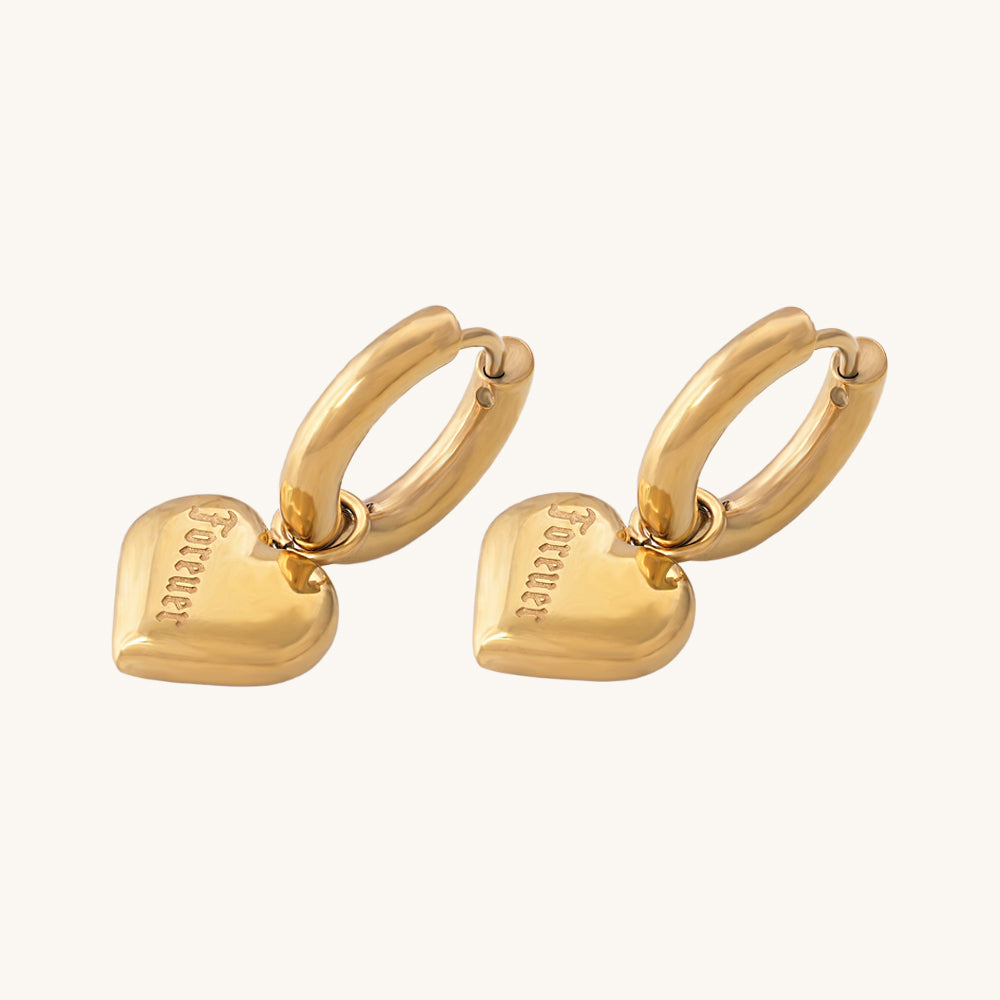 Medium Heart Hoop Earrings