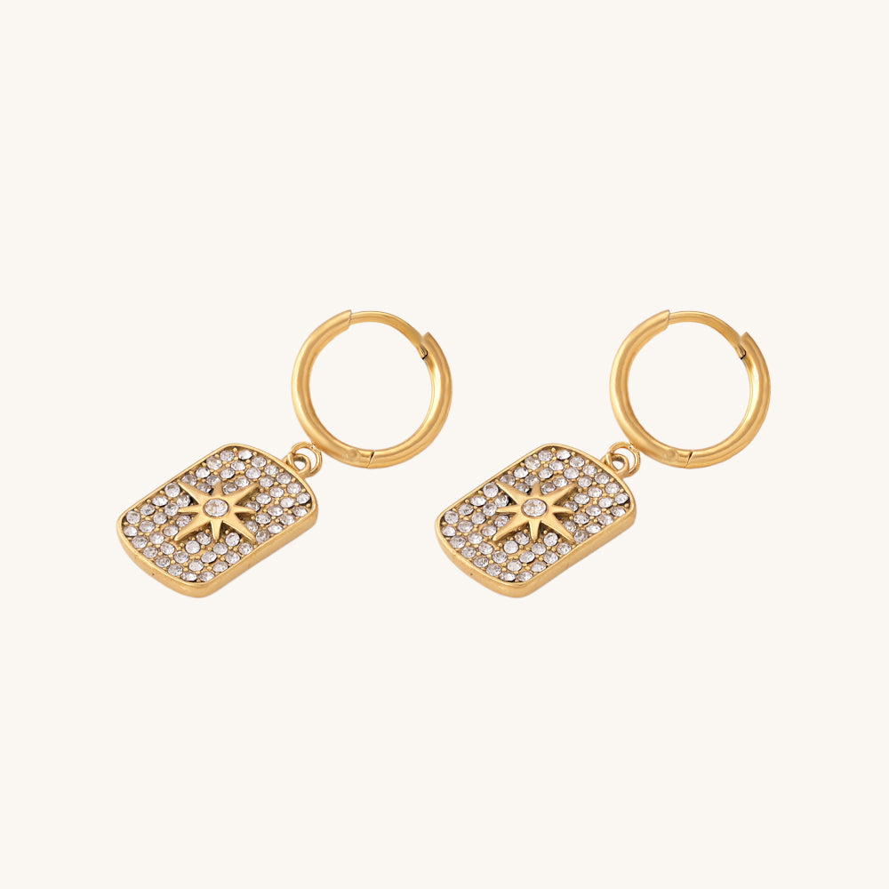 Stones Sparkle Dangle Earrings