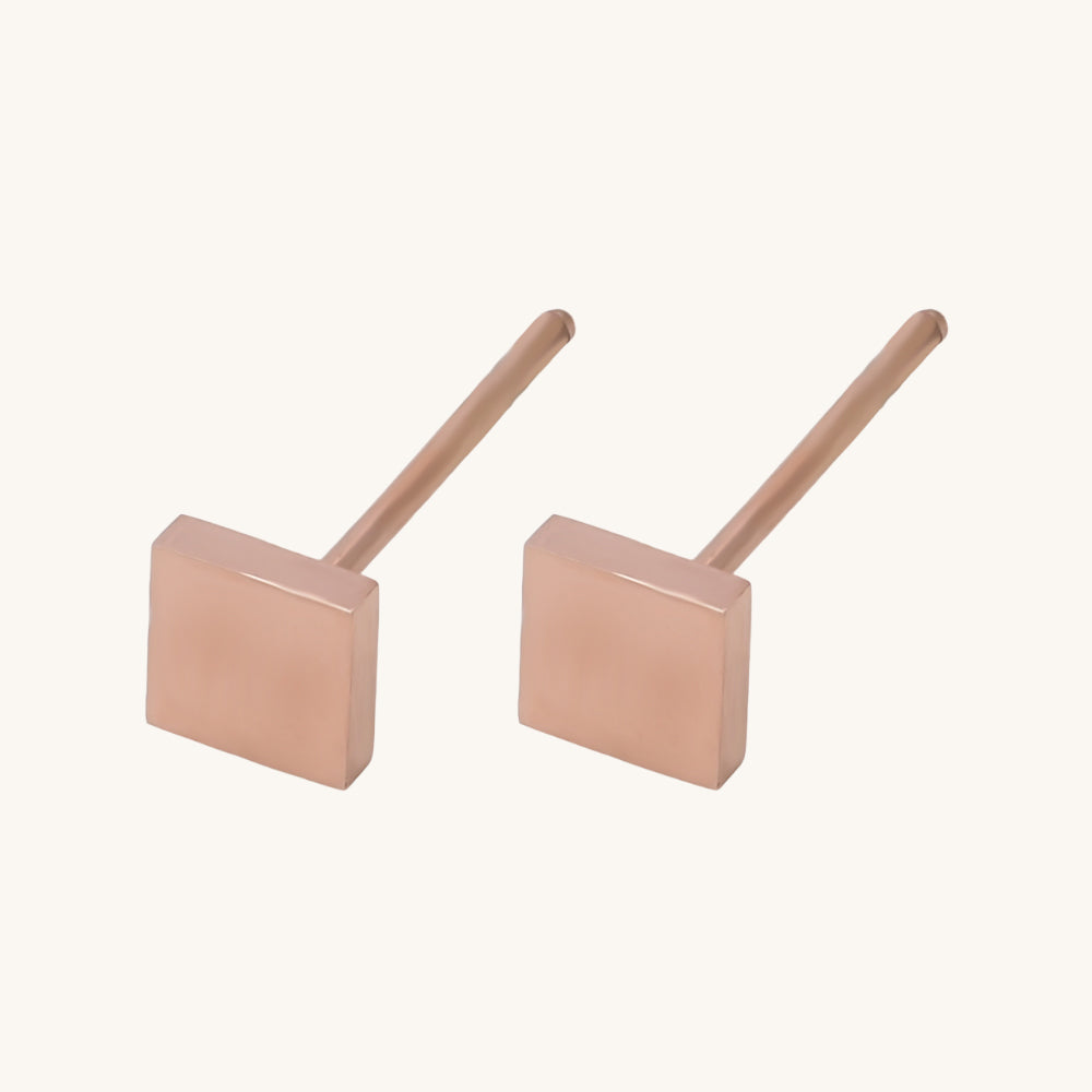 Mini Square Stud Earrings