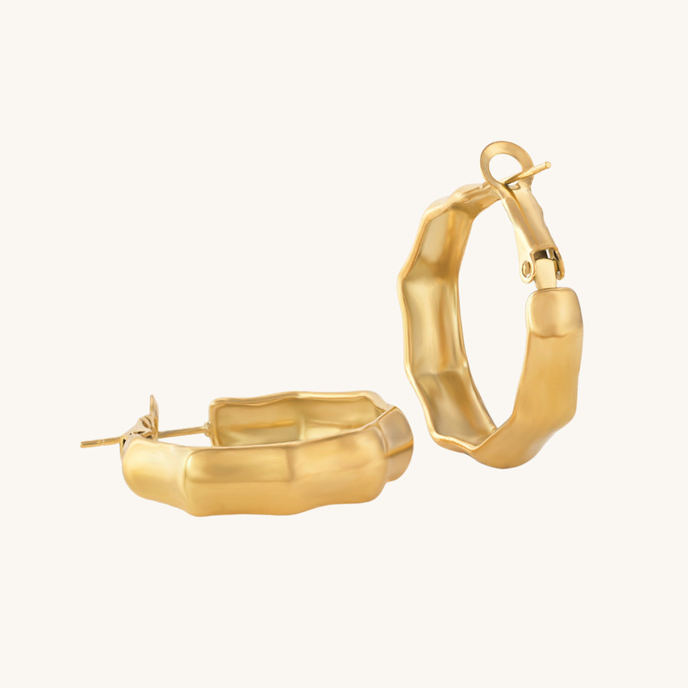 Octagon Hoop Earrings