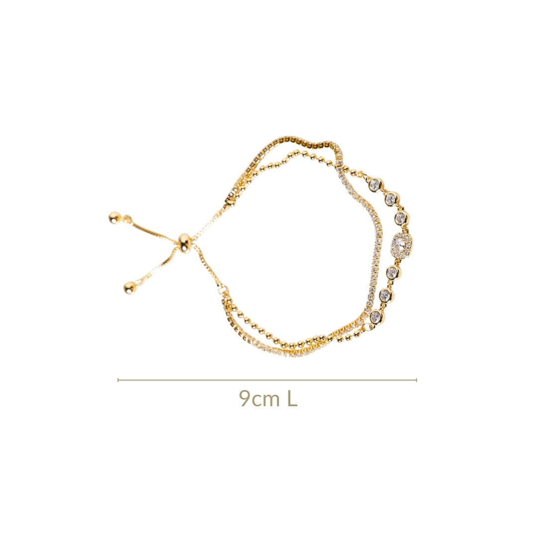Elegant Gold Layered Charm Bracelet
