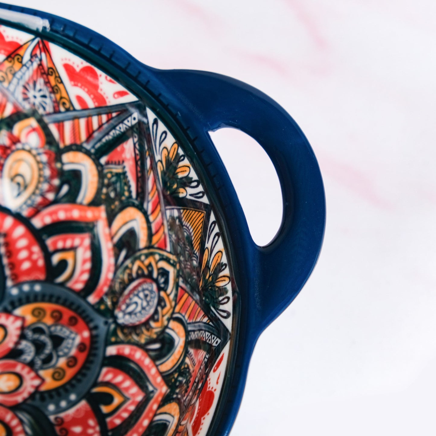 Mandala Melange Ceramic Serving Bowl Blue 1500ml