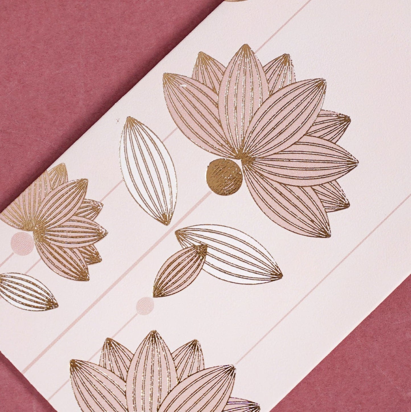 Money Gift Envelope Gold Lotus Set Of 12 Pink