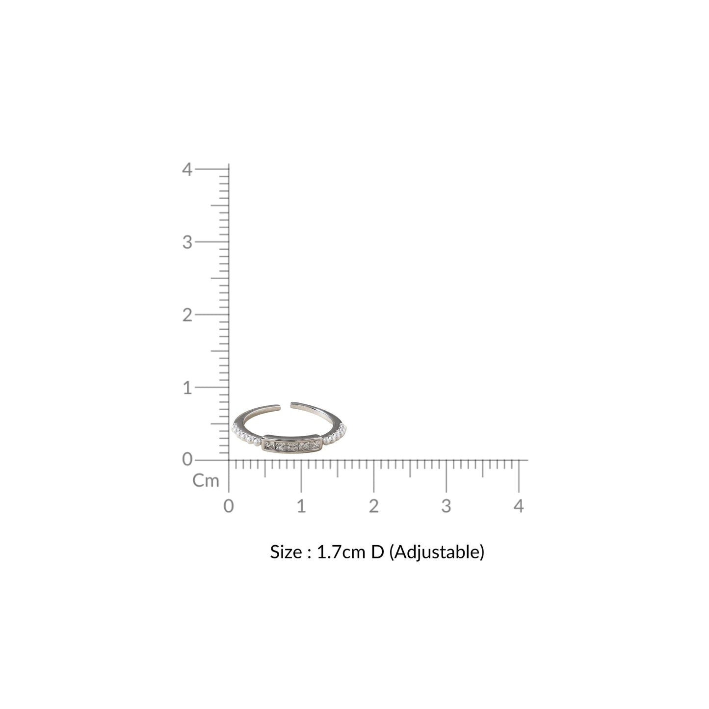 Ethereal Charm Adjustable Silver Ring