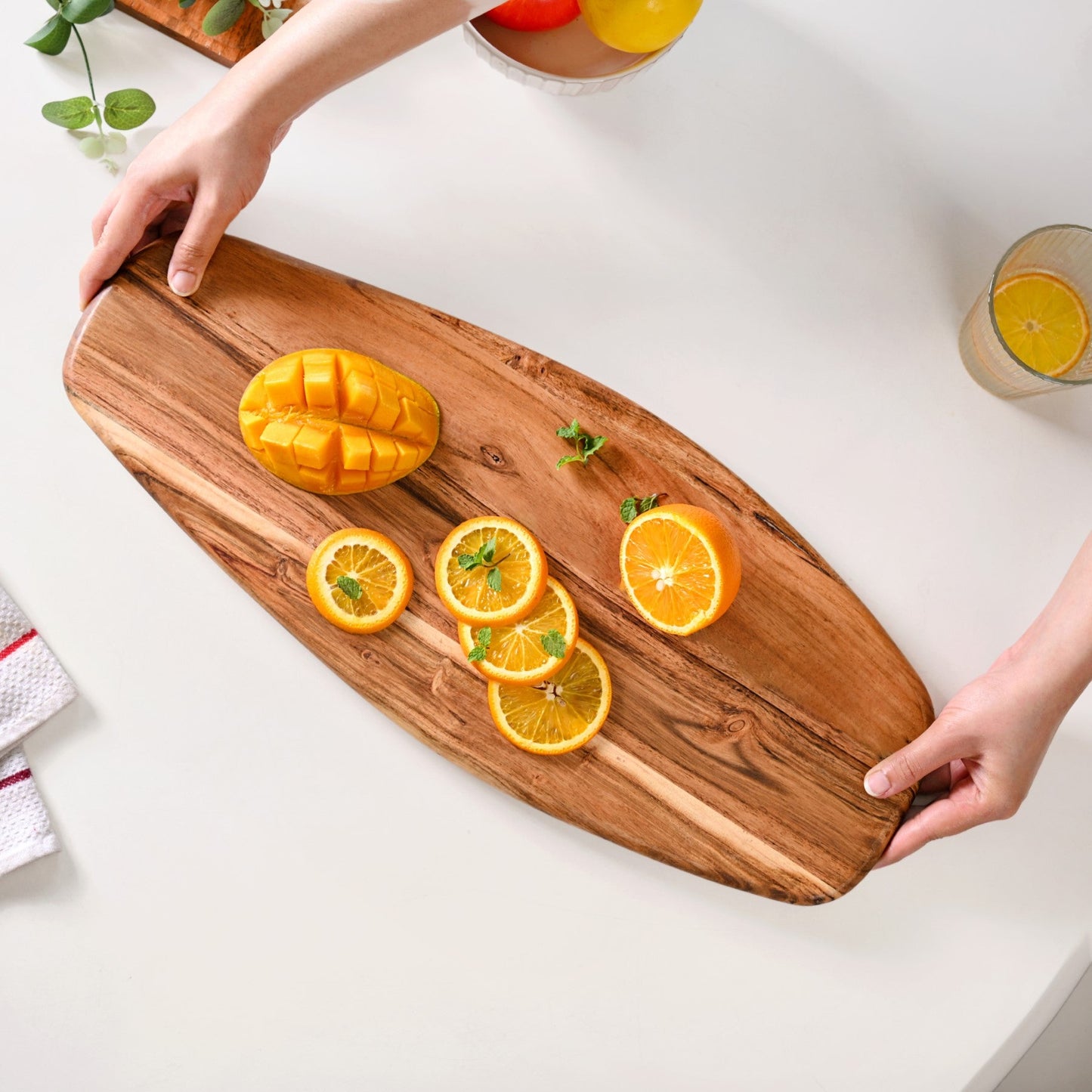 Long Organic Wooden Platter