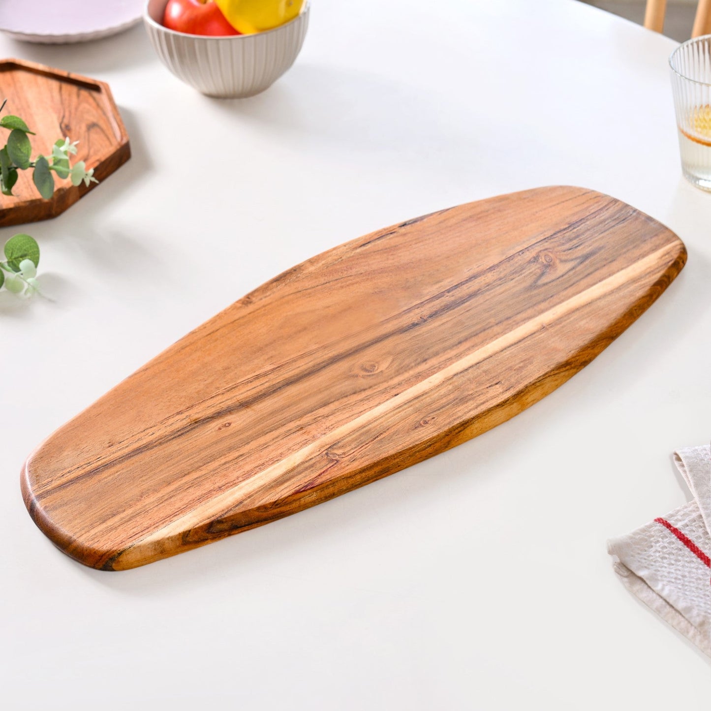Long Organic Wooden Platter