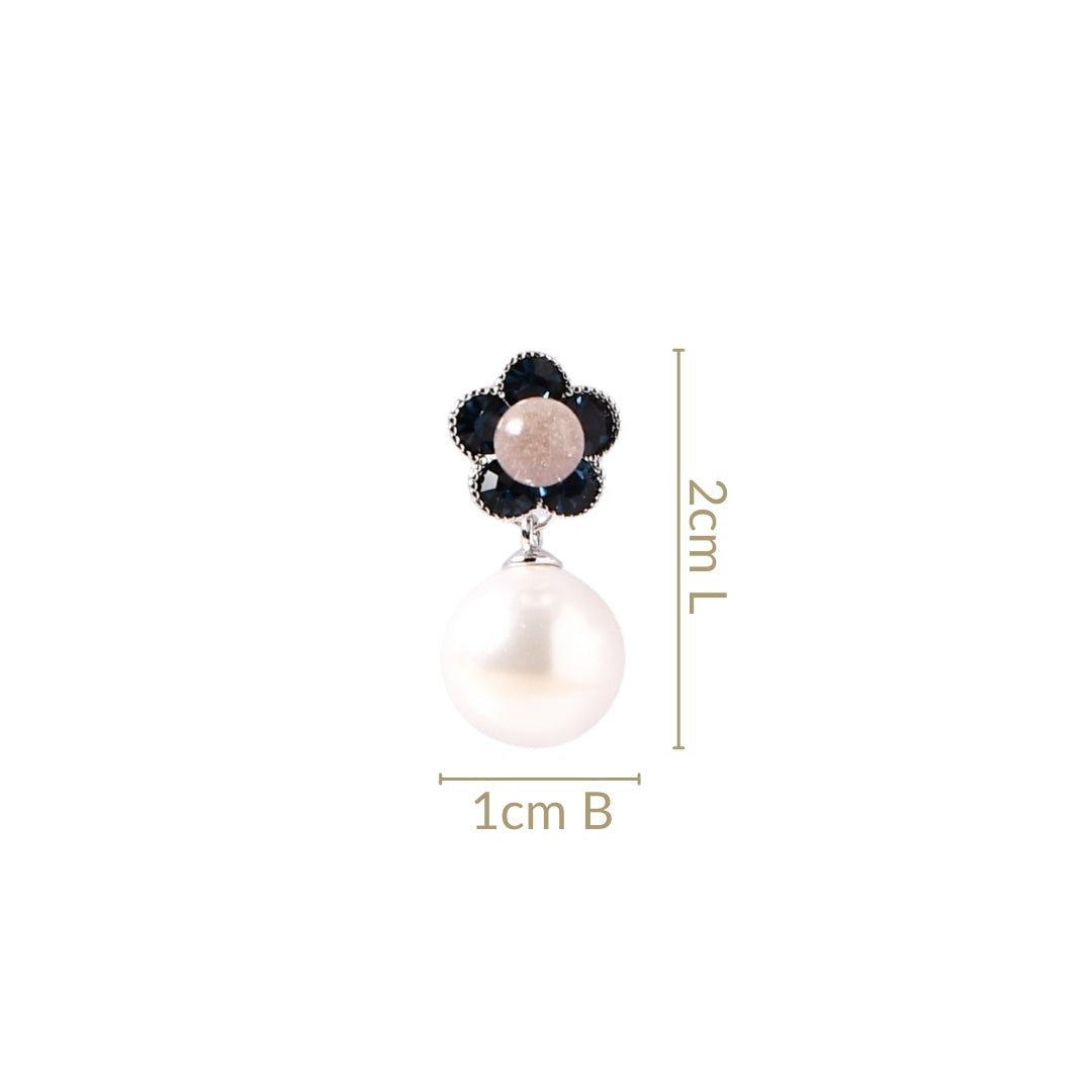 Floral Pearl Drop Earrings