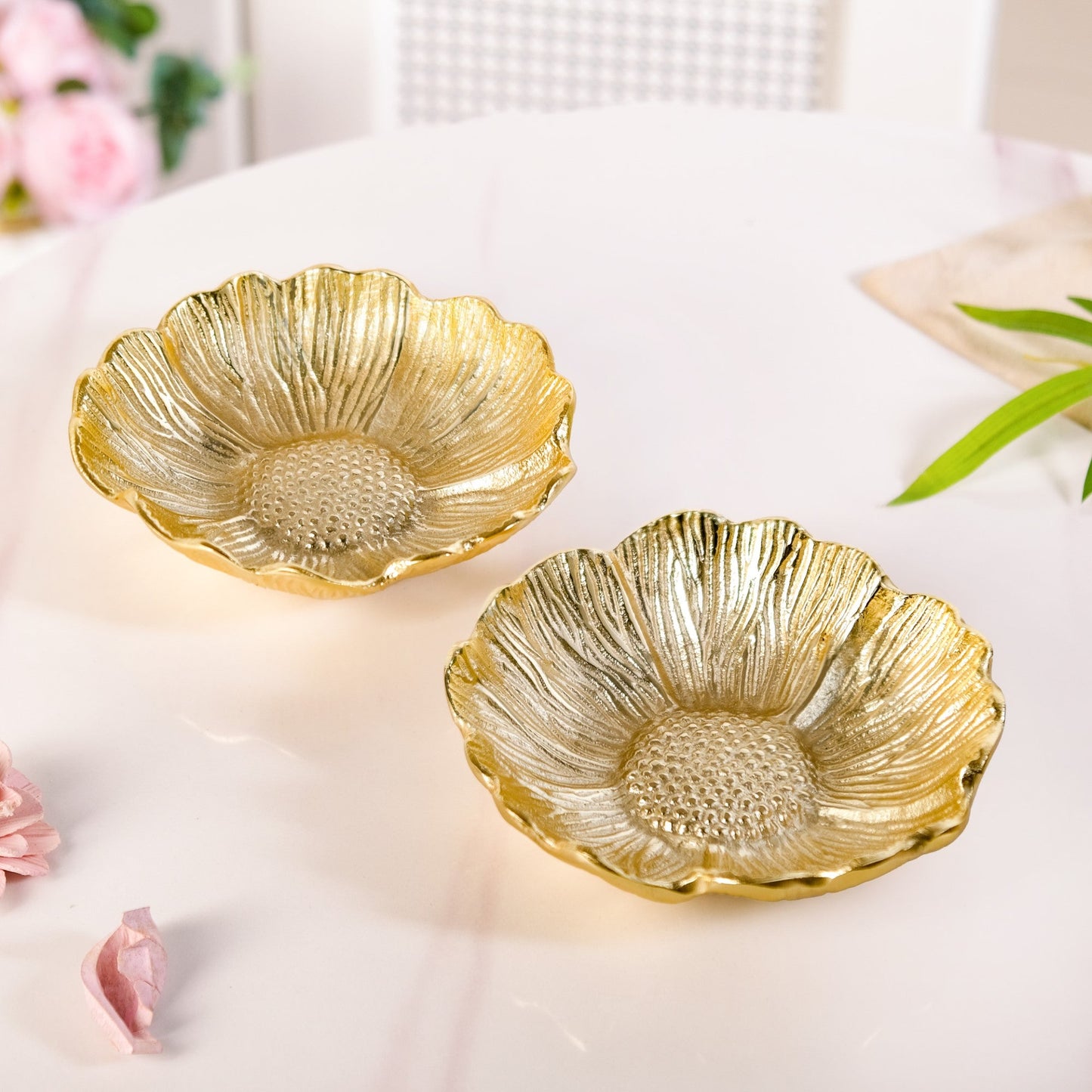 Flower Trinket Bowl Set Of 2