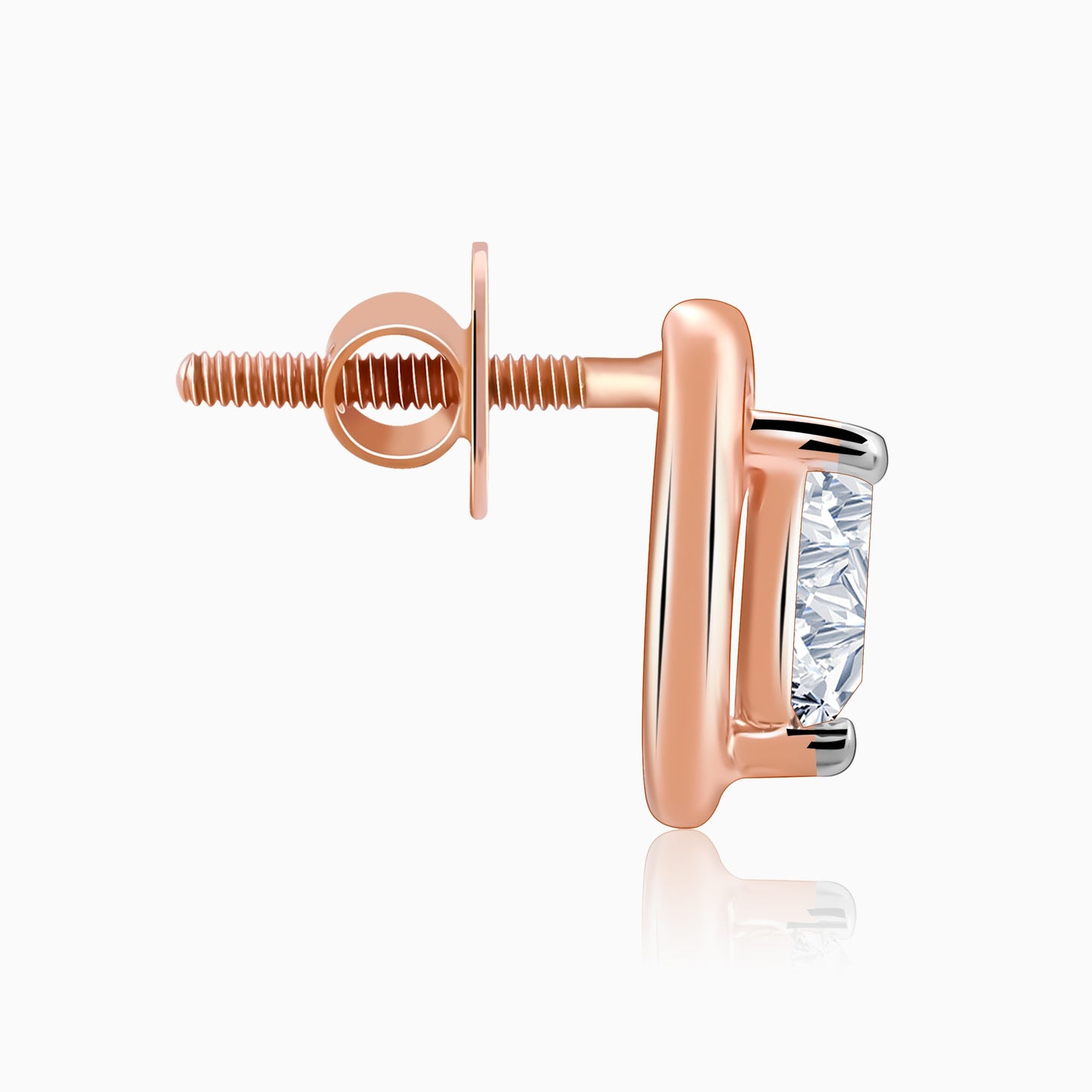 Rose Gold Heart Throb Lab Grown Diamond Earrings