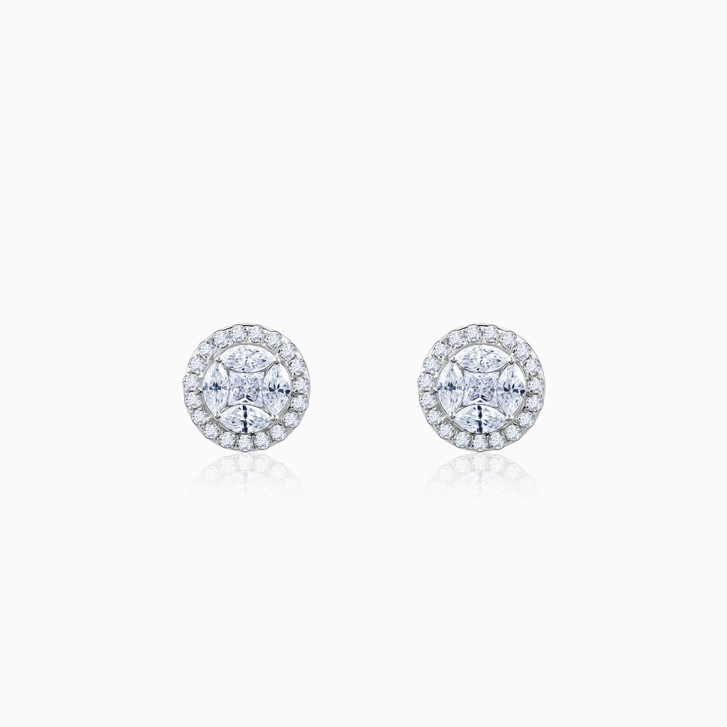 White Gold Circle of Life Lab Grown Diamond Earrings