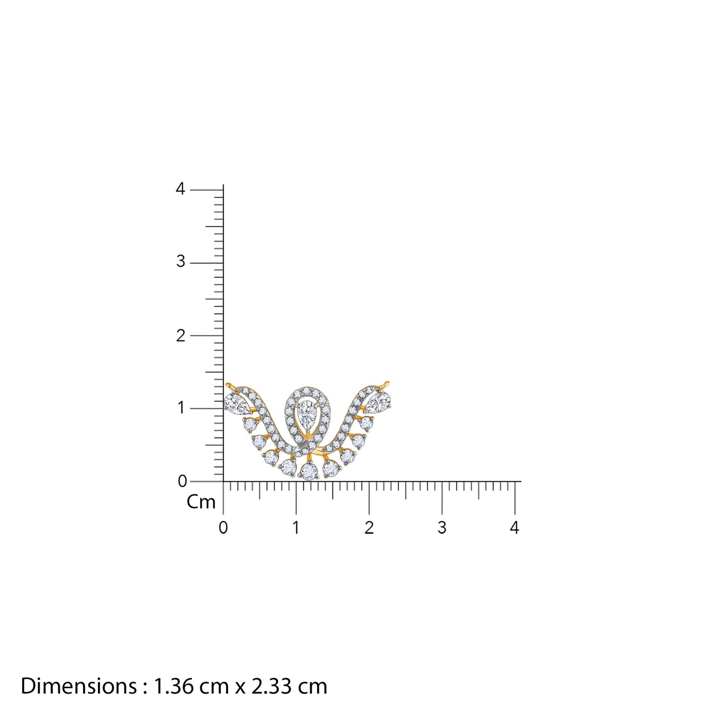 Gold Monica Lab Grown Diamond Mangalsutra