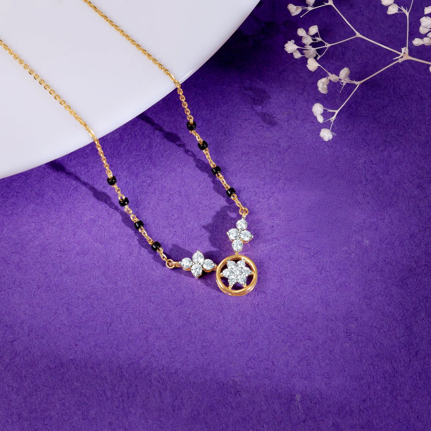 Gold Swapna Lab Grown Diamond Mangalsutra