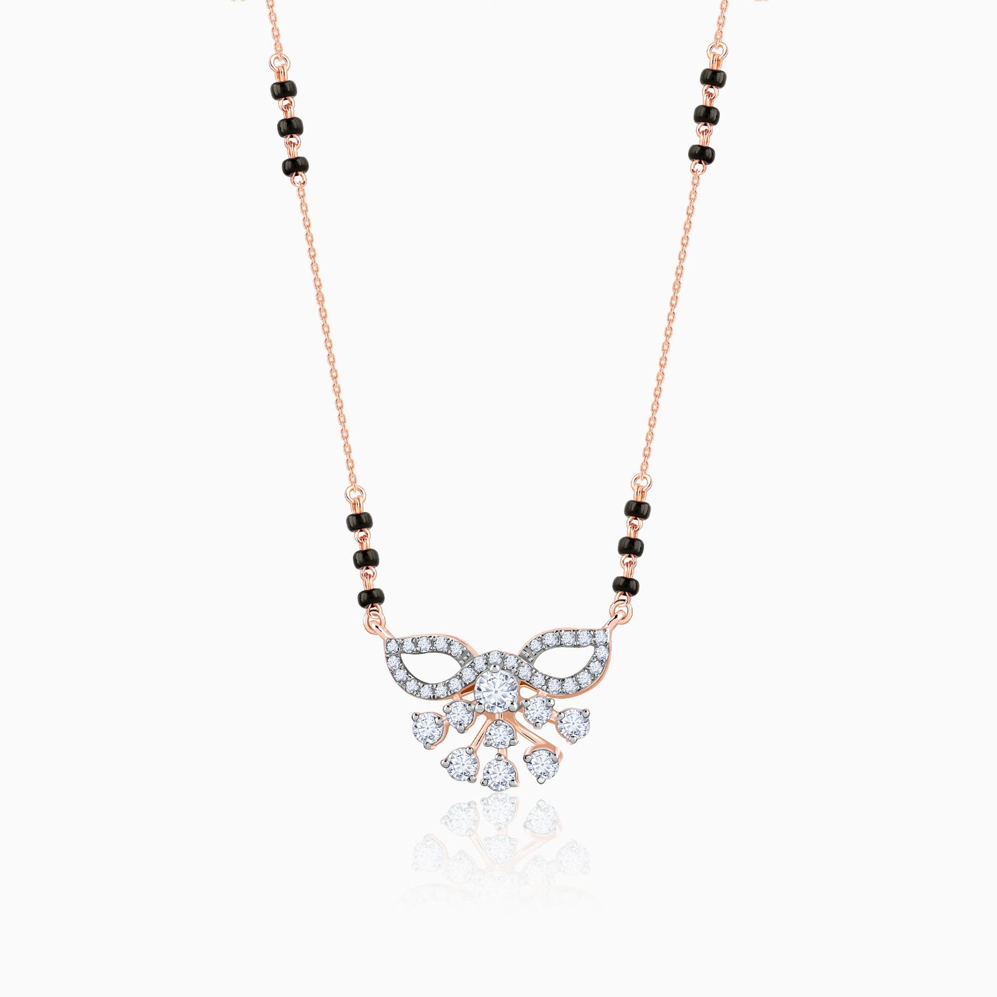 Rose Gold Shruthi Lab Grown Diamond Mangalsutra