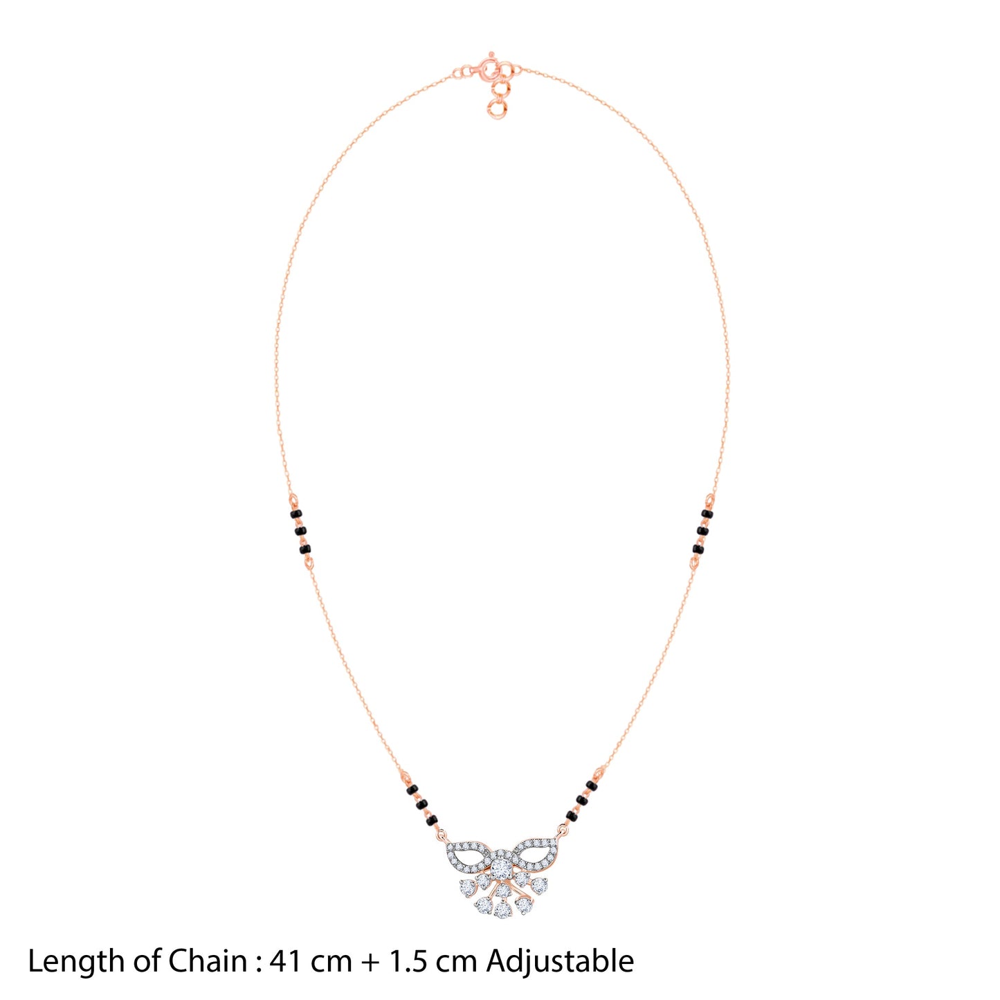 Rose Gold Shruthi Lab Grown Diamond Mangalsutra