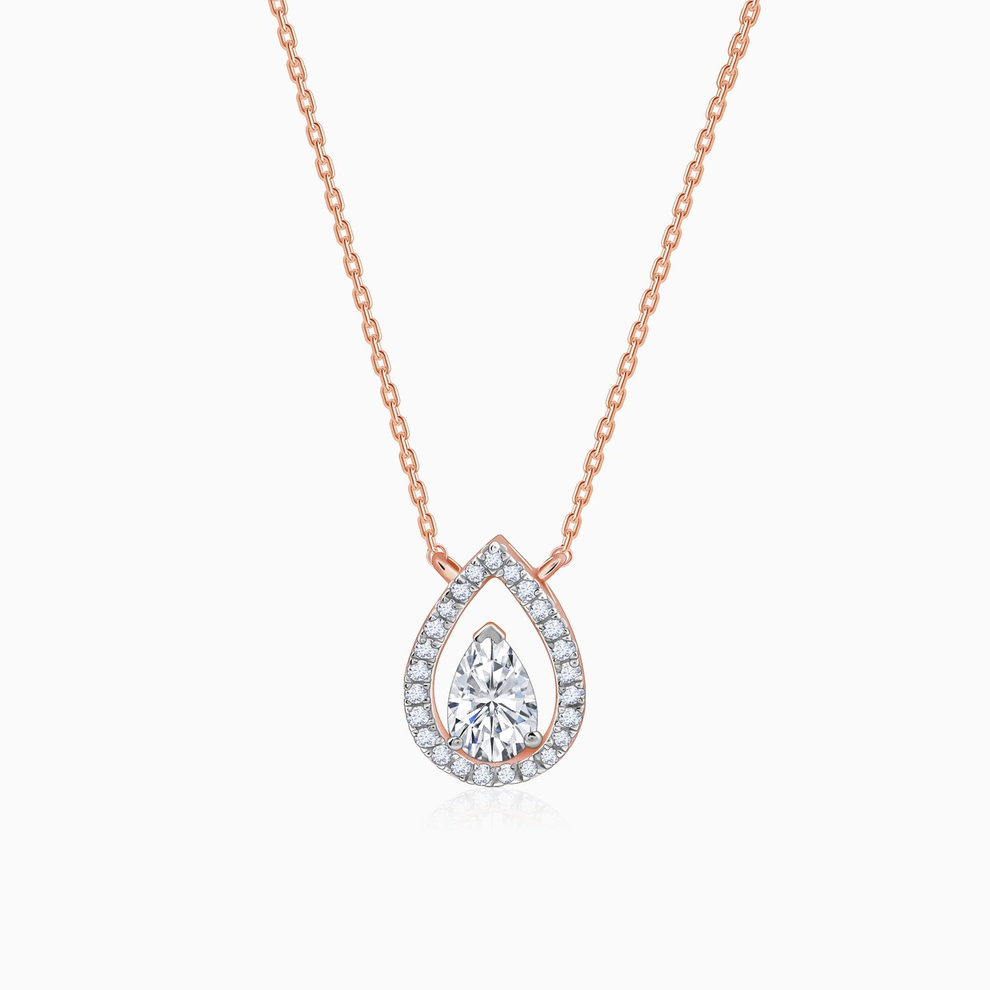 Rose Gold Magical Dewdrop Lab Grown Diamond Necklace