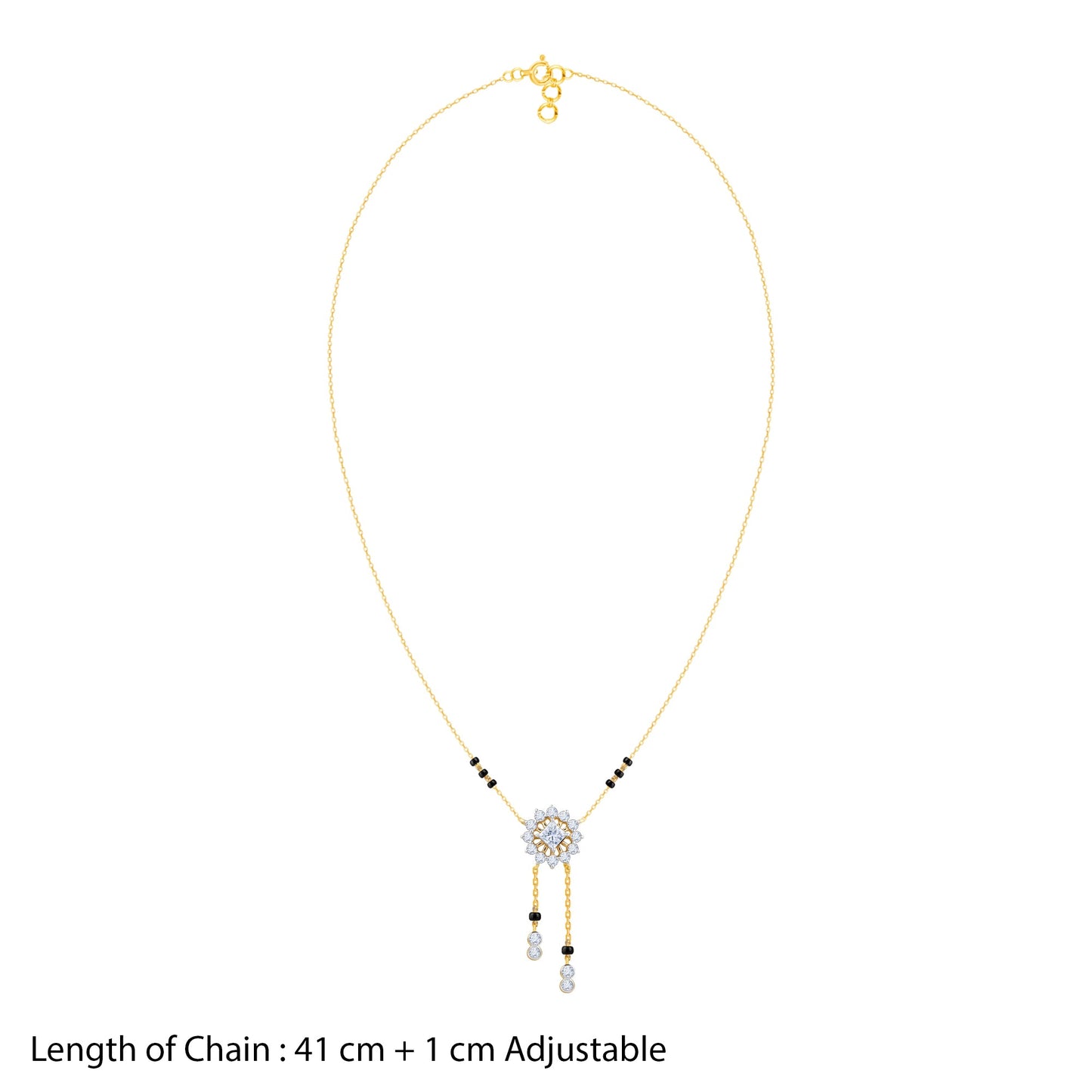 Gold Triparna Lab Grown Diamond Mangalsutra