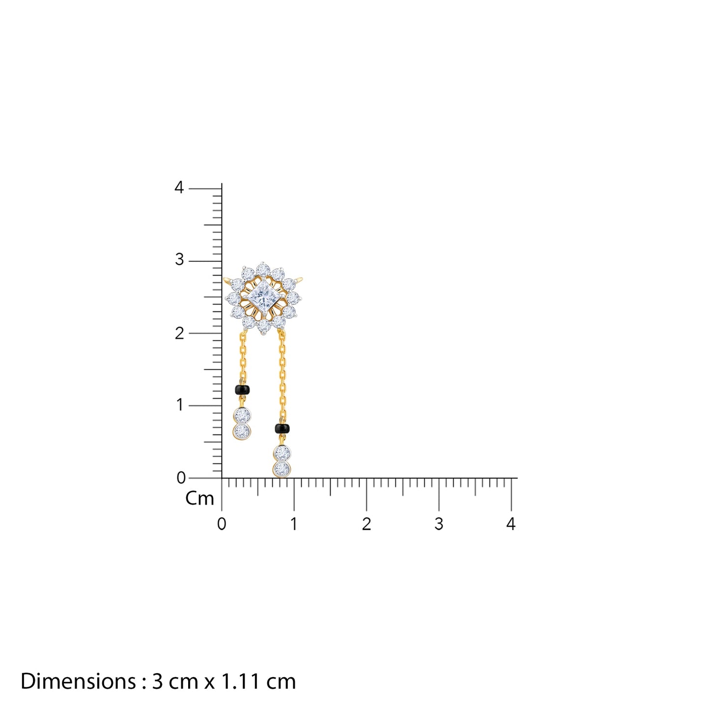 Gold Triparna Lab Grown Diamond Mangalsutra