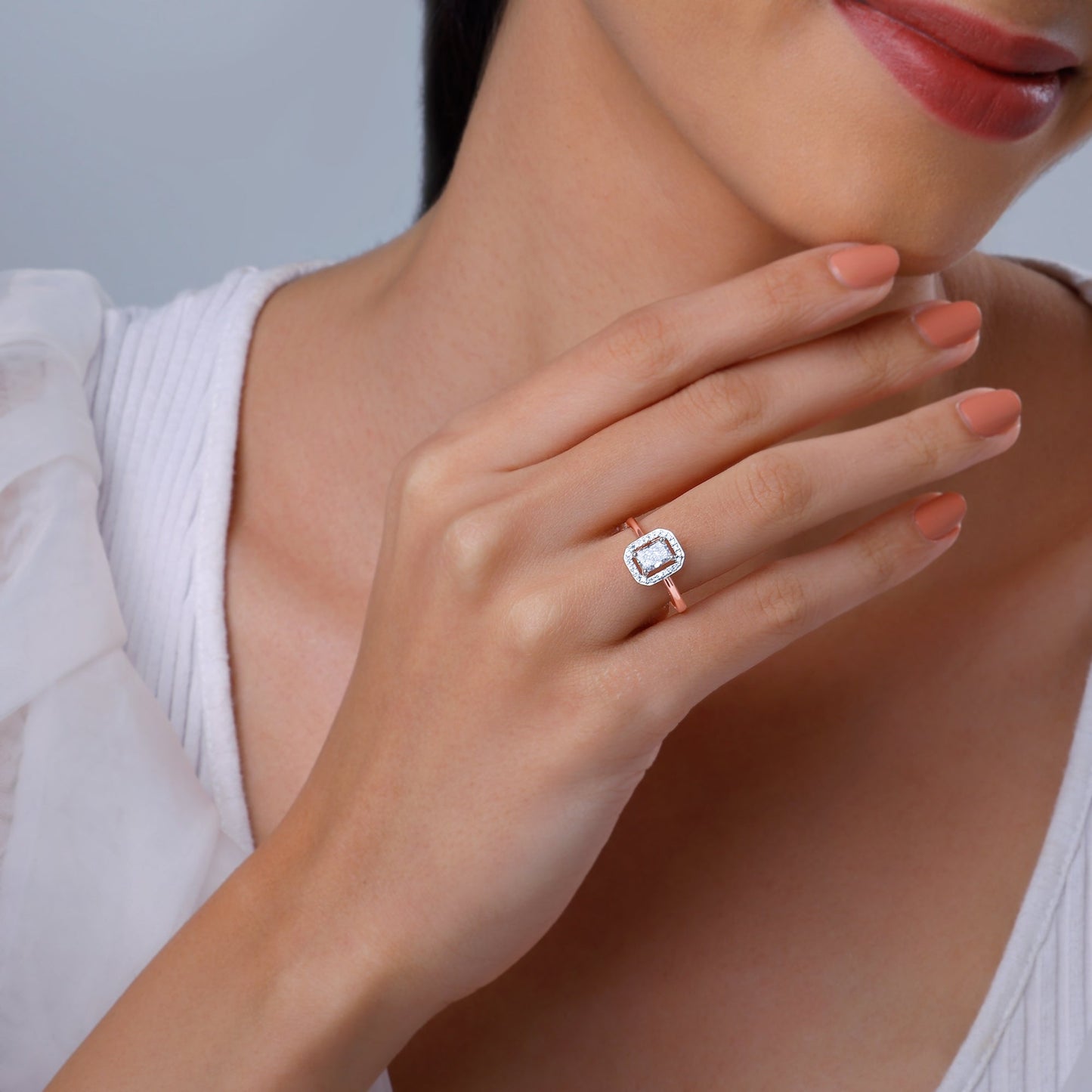 Rose Gold Magnum Solitaire Lab Grown Diamond Ring