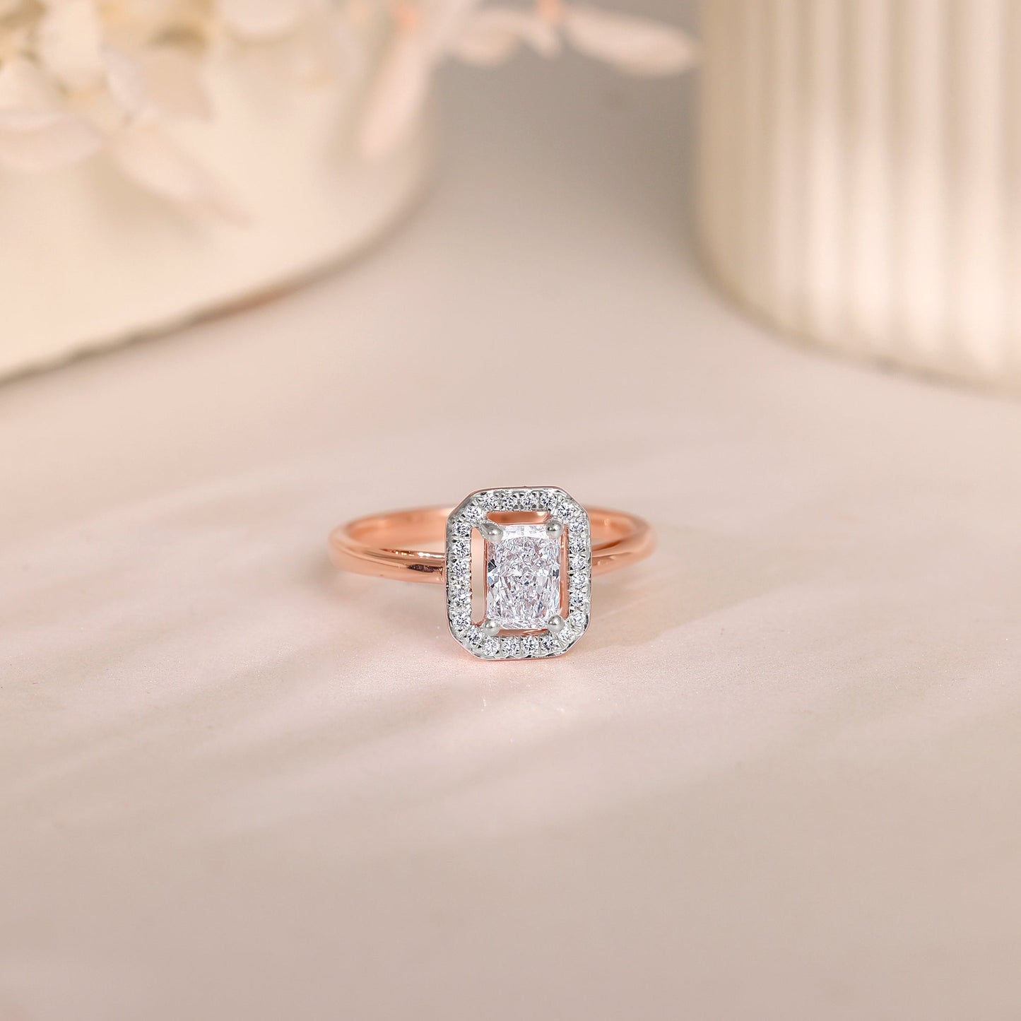 Rose Gold Magnum Solitaire Lab Grown Diamond Ring