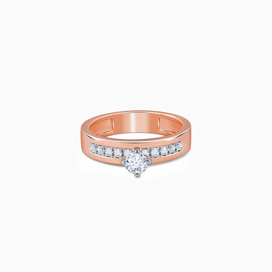 Rose Gold Smitten Solitaire Lab Grown Diamond Ring