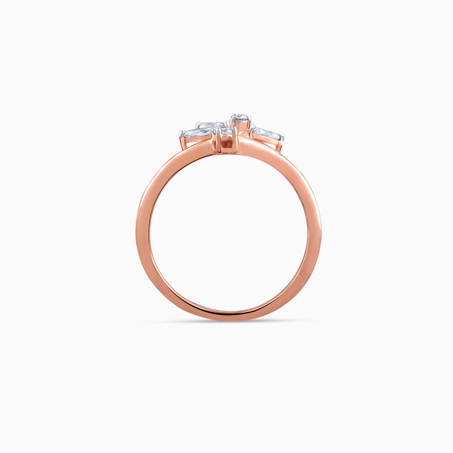 Rose Gold Floral Glam Lab Grown Diamond Ring