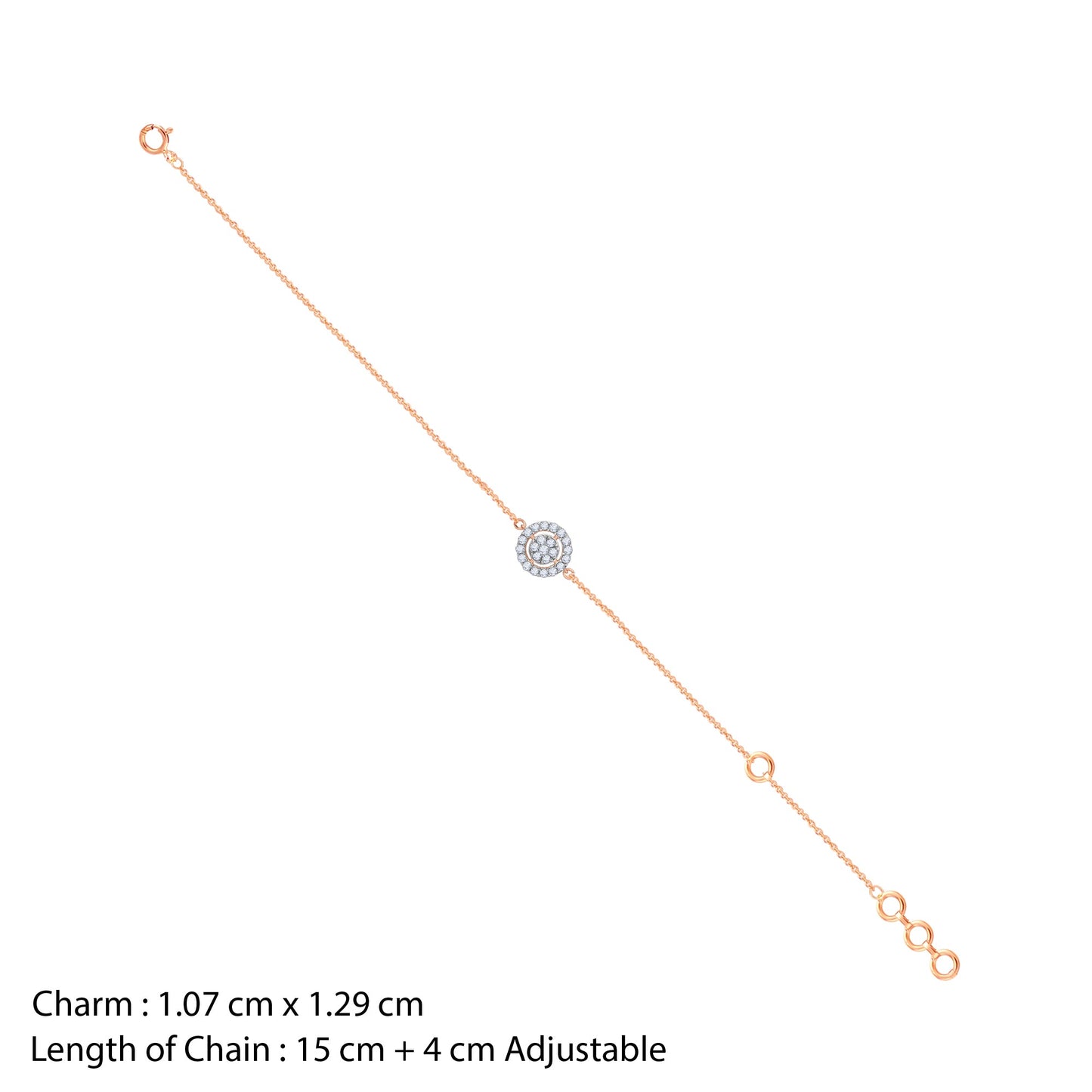 Rose Gold Chamomile Lab Grown Diamond Bracelet